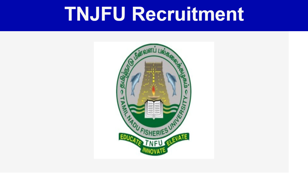 TNJFU Recruitment
